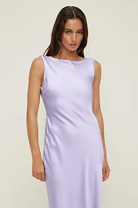 Robe nuisette maxi en satin Nora