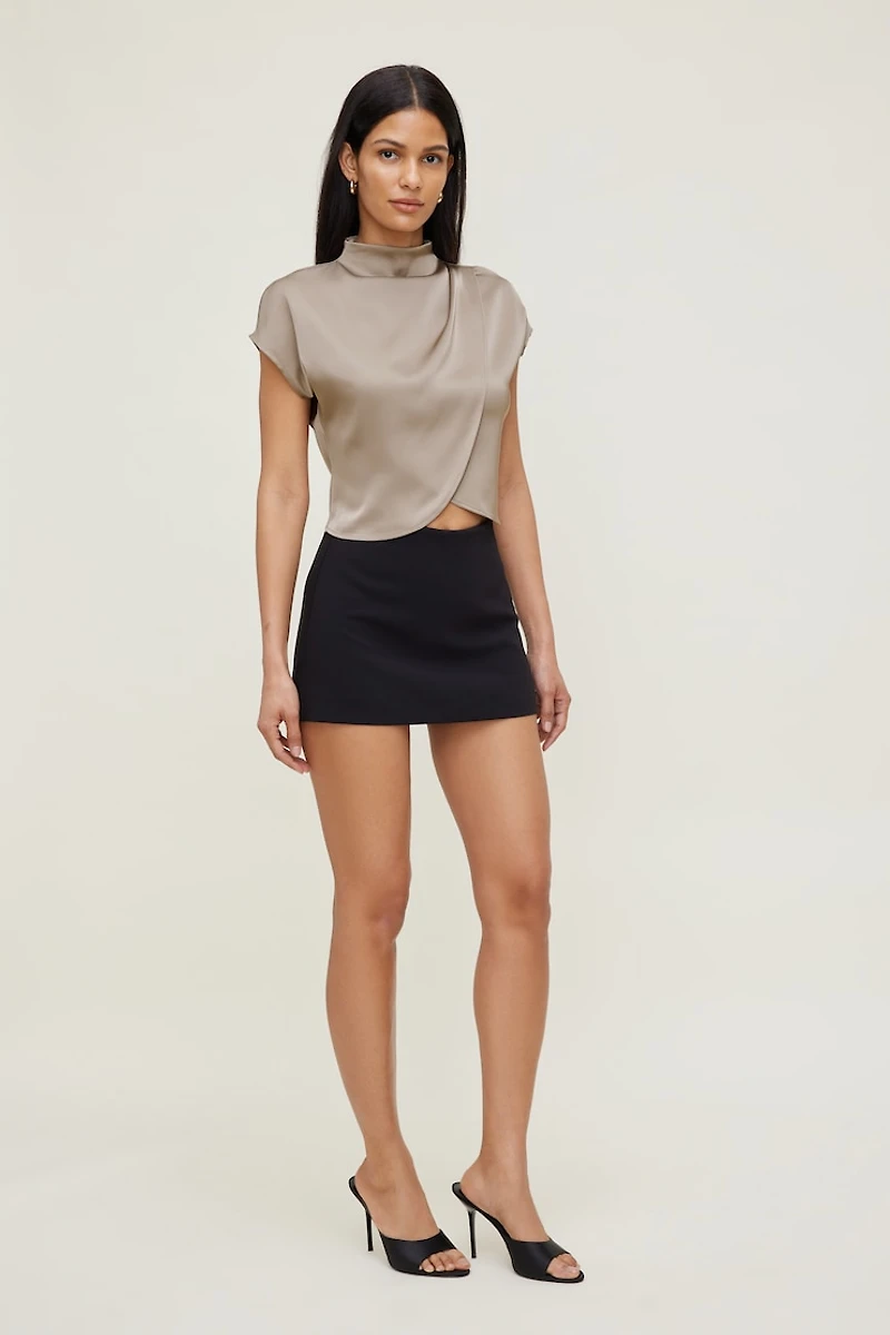 Blouse superposée en satin Ella