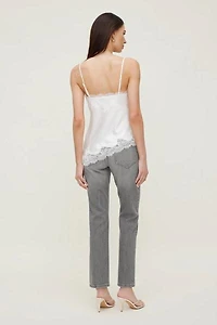 Jean ajusté à taille haute Frenchie