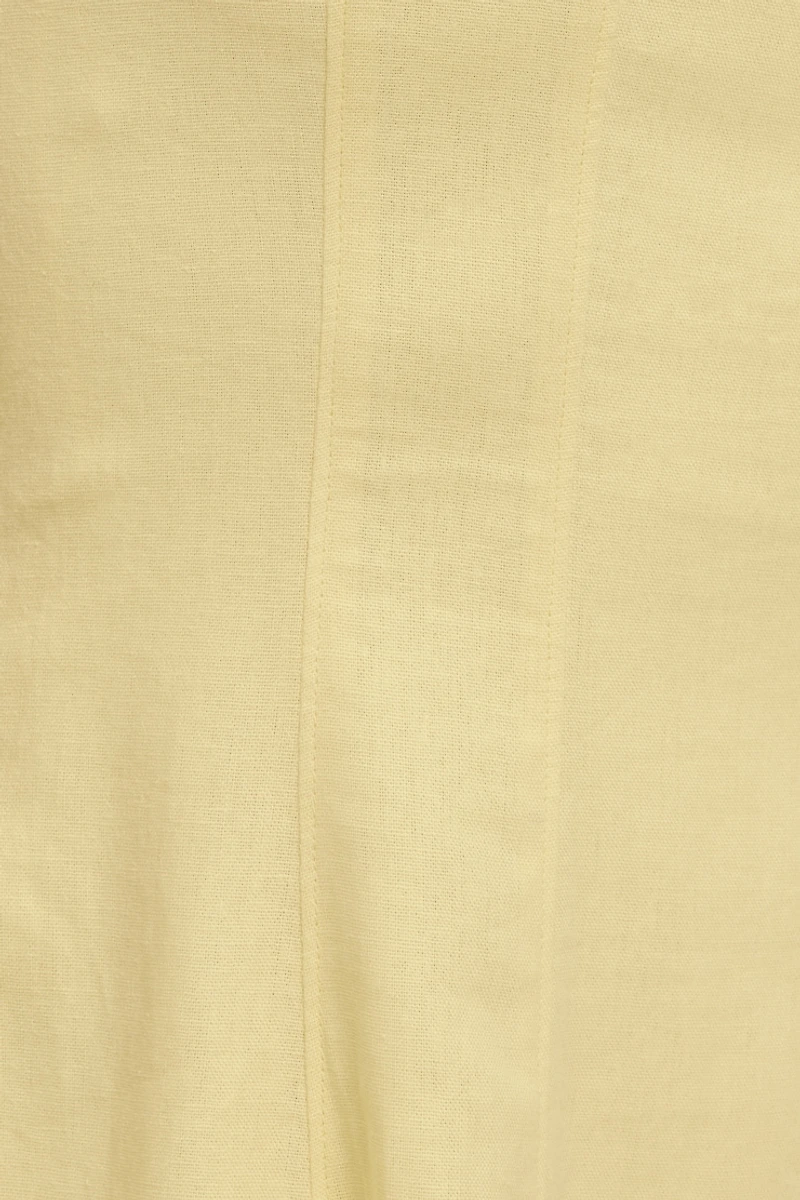 Ivory Linen Mini Dress