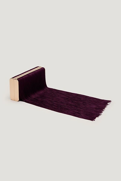 Pochette rigide à franges