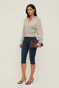 Audrey Cinched Polo Sweater
