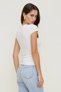 T-shirt à col rond Rumi