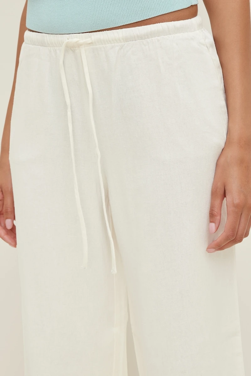 Leo Linen Capri Pants