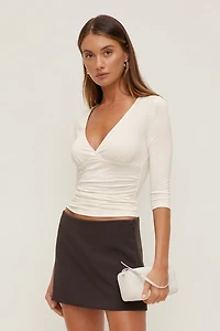 Morgan Plunge 3/4 Sleeve Top