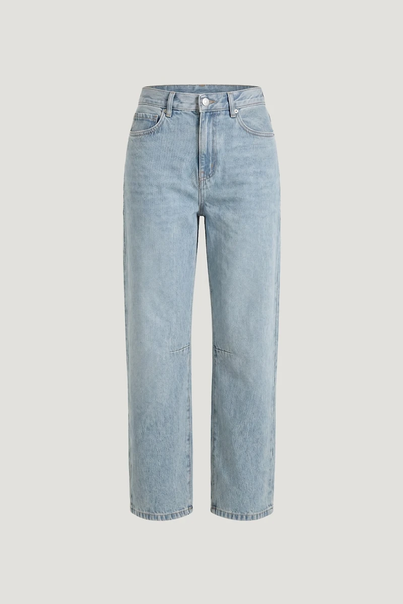 Theo Mid Rise Barrel Leg Jeans