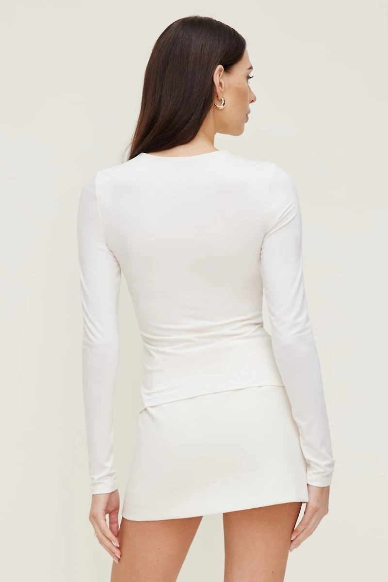 Draped Long Sleeve Top