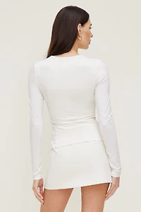 Draped Long Sleeve Top