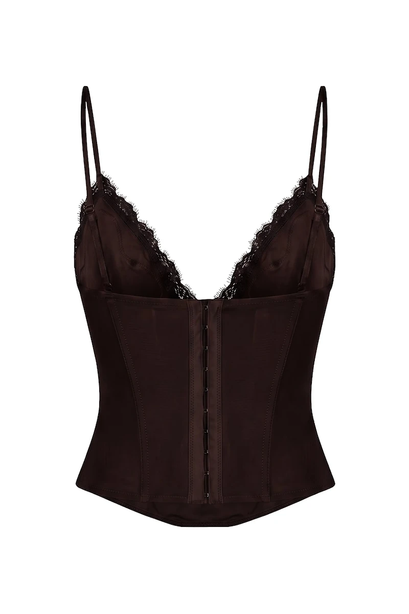 Cami style corset à bordure de dentelle Adela