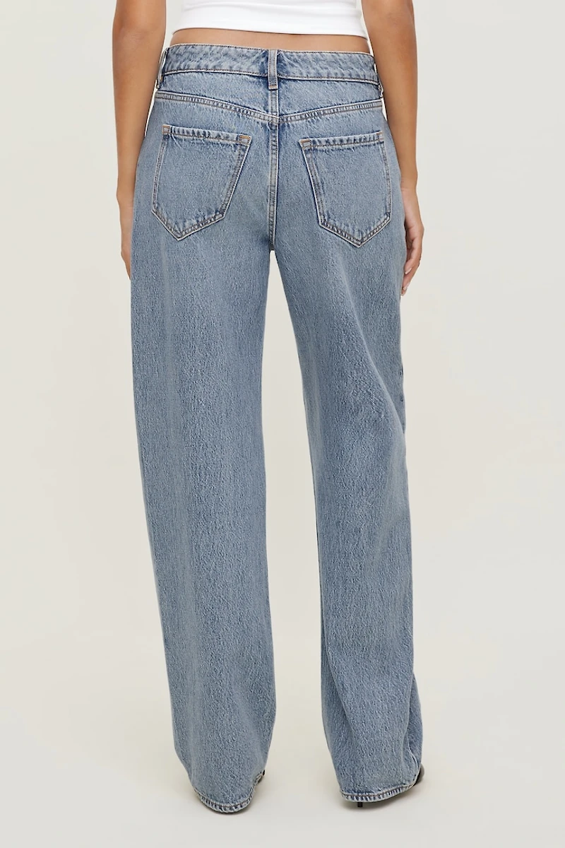 Mika Mid Rise Relaxed Straight Leg Jeans