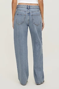 Mika Mid Rise Relaxed Straight Leg Jeans