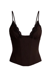 Cami style corset à bordure de dentelle Adela