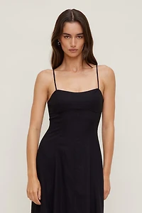 Belle Linen Midi Dress