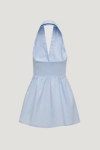 Poplin Halter Mini Dress