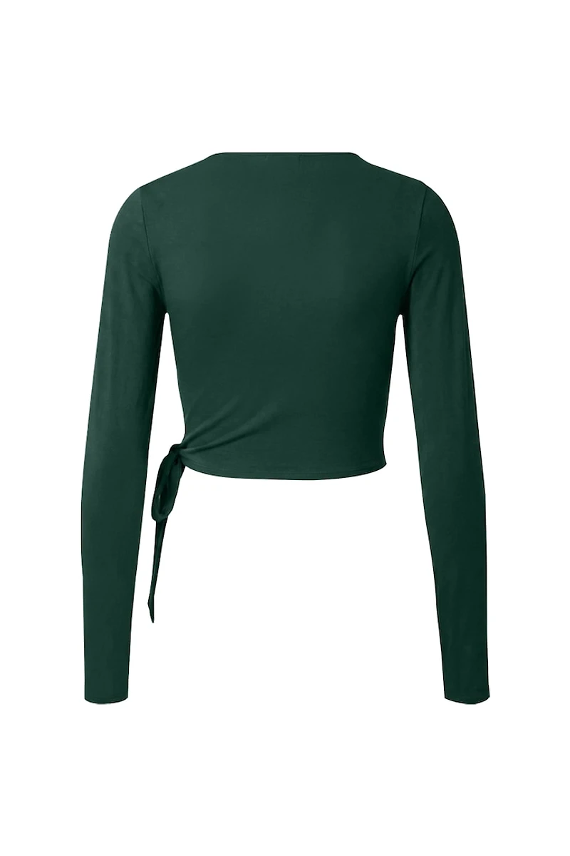 Smooth Long Sleeve Wrap Top