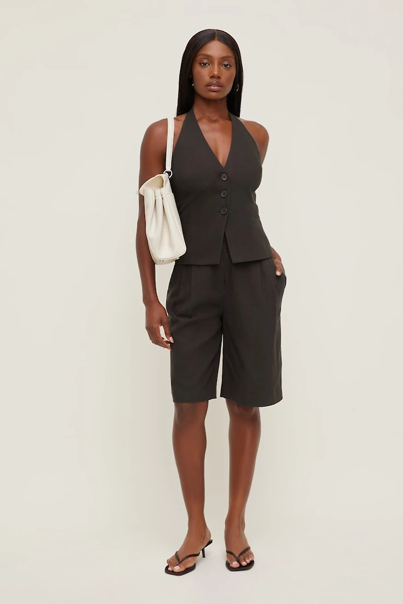 Linen Halter Vest