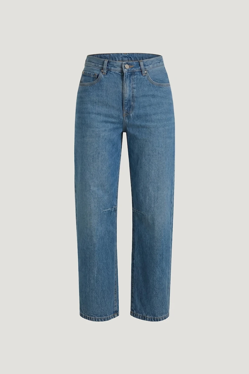 Theo Mid Rise Barrel Leg Jeans