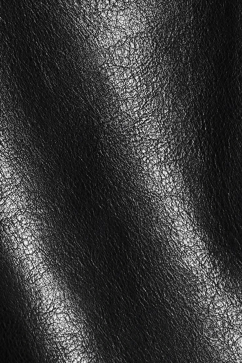 Faux-Leather Worker Jacket