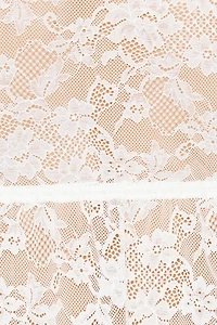 Lace Tie Front Long Sleeve Top