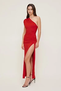 Robe maxi sculptante à fente