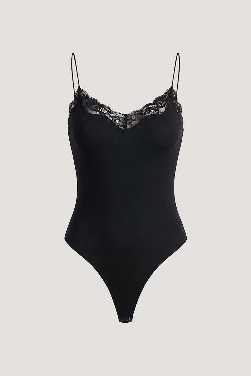 Sculpt Lace Trim Bodysuit