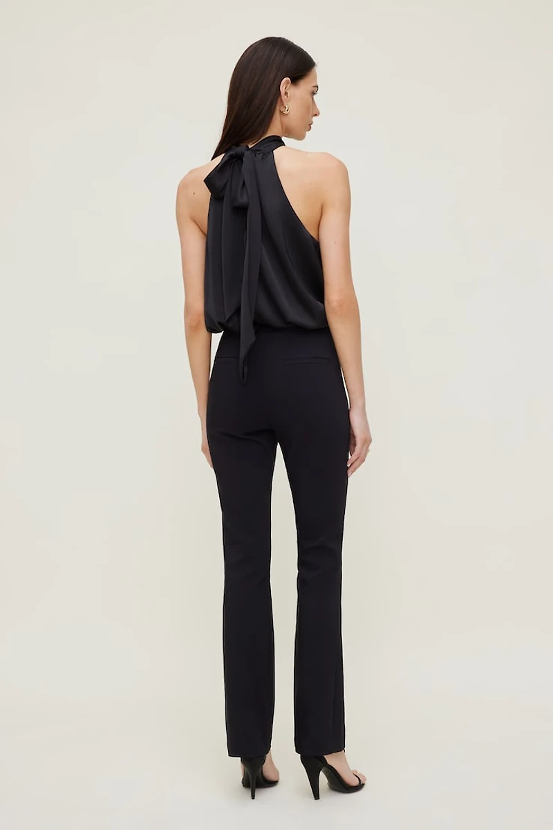 Blouse licou bouffante en satin Paloma