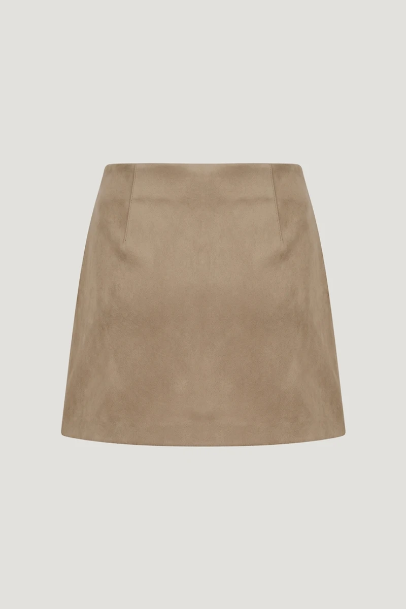 Stacie Faux Suede Mini Skort