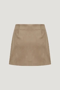 Stacie Faux Suede Mini Skort