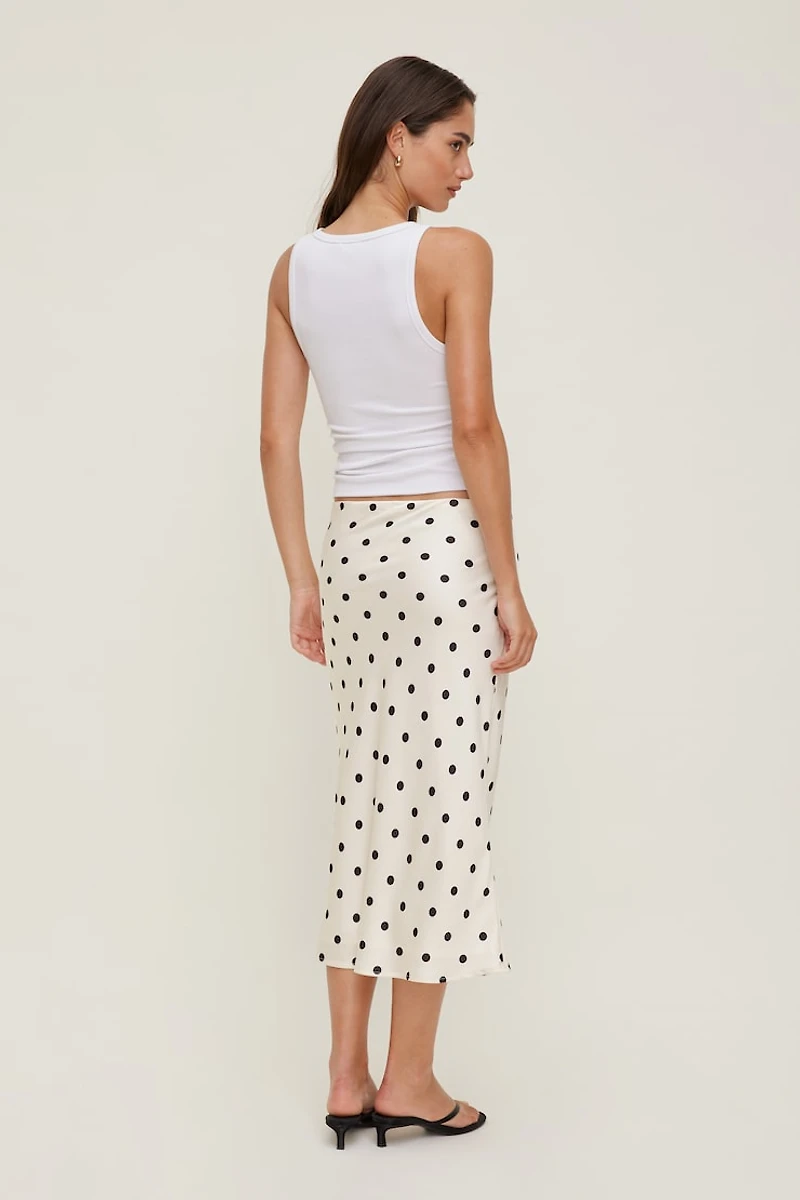 Delila Satin Midi Skirt