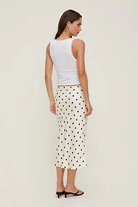 Delila Satin Midi Skirt