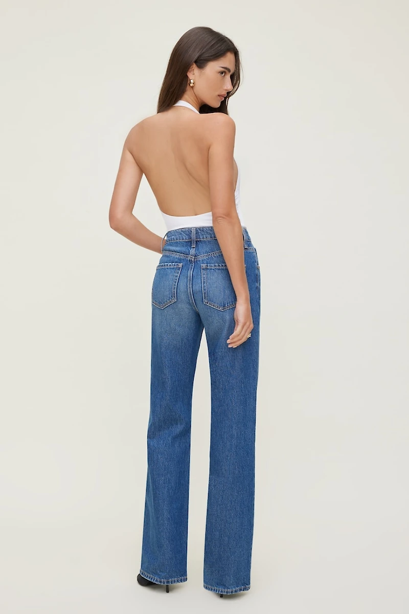 Sculpt Plunge Halter Bodysuit