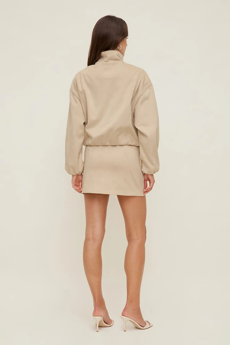 Stacie Faux Suede Mini Skort