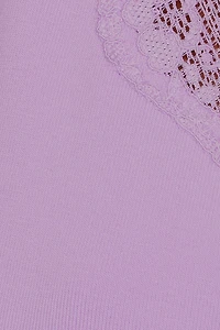 Plunge Lace Trim Cami Top