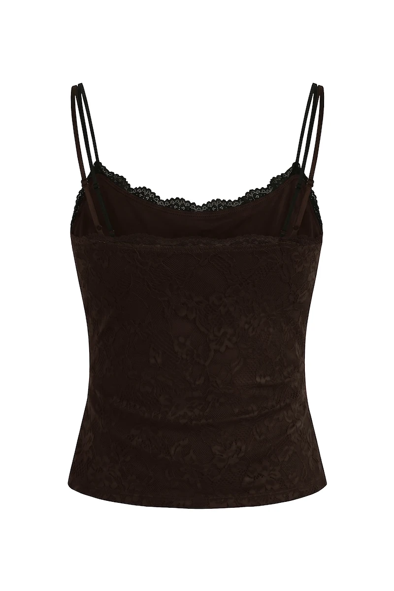 Camisole en dentelle double épaisseur