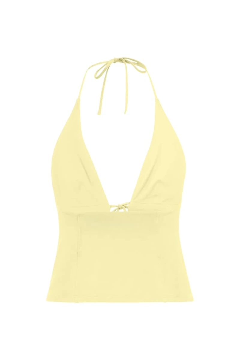 Plunge Tie Front Halter