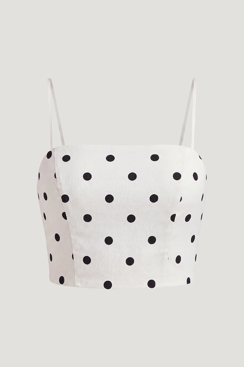 Cropped Poplin Tank Top