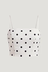 Cropped Poplin Tank Top