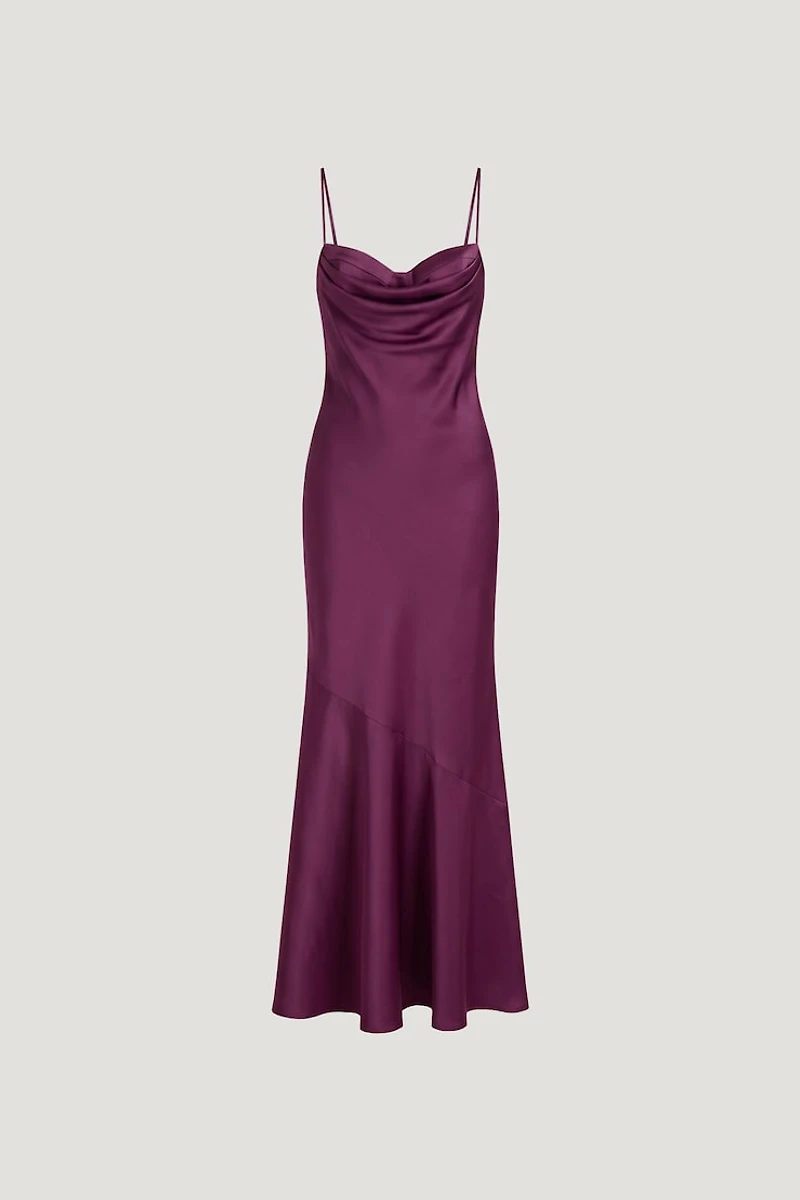 Bustier Satin Maxi Dress
