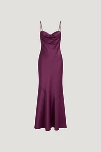 Bustier Satin Maxi Dress
