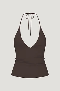 Sculpt Plunge Halter Top