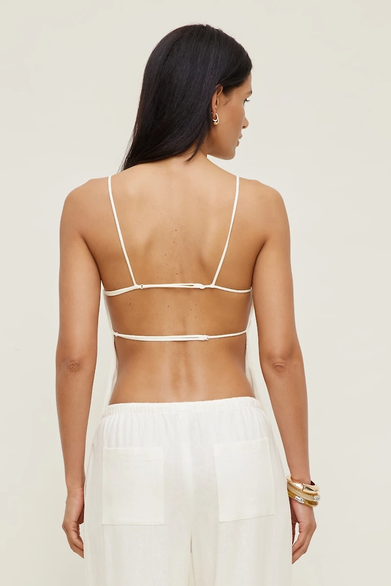 Haut style tablier en lin