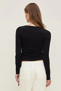 Wrap Long Sleeve Top