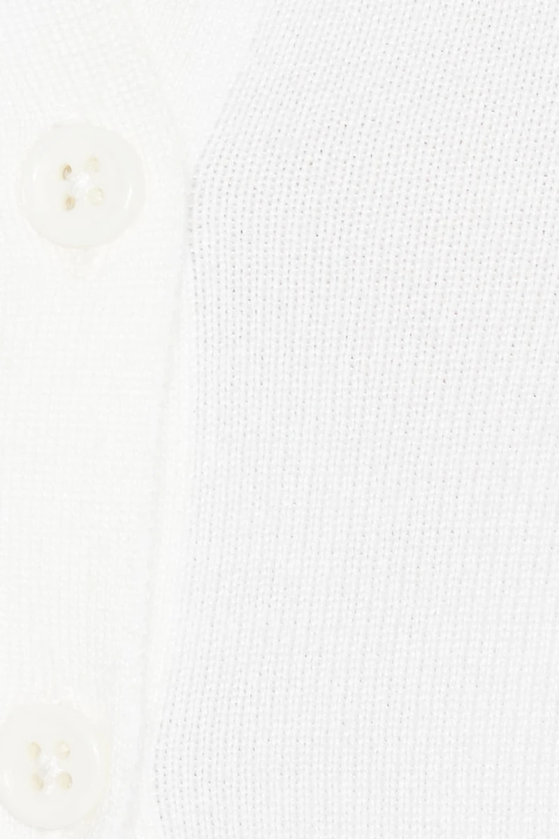 Cardigan ultra-écourté à manches longues