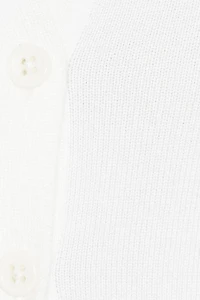 Cardigan ultra-écourté à manches longues
