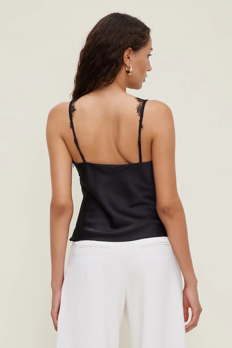 Satin Lace Cami Top