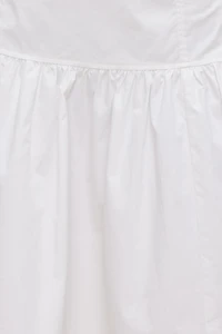 Drop Waist Poplin Midi Skirt