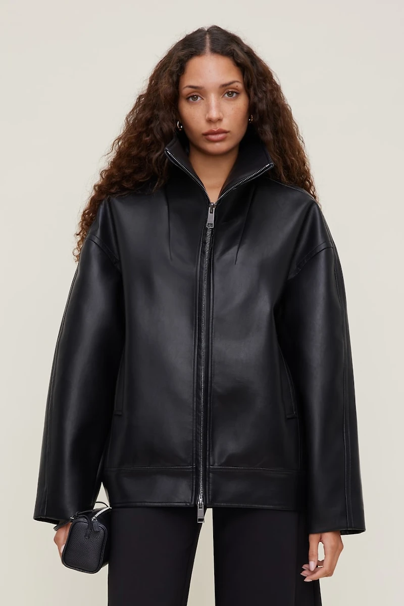 Cocoon Faux Leather Jacket