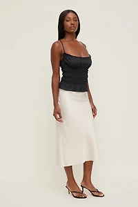 Smocked Poplin Cami Top