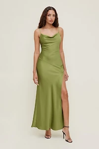 Lucia Satin Maxi Slip Dress