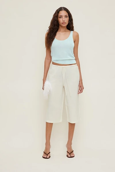 Leo Linen Capri Pants